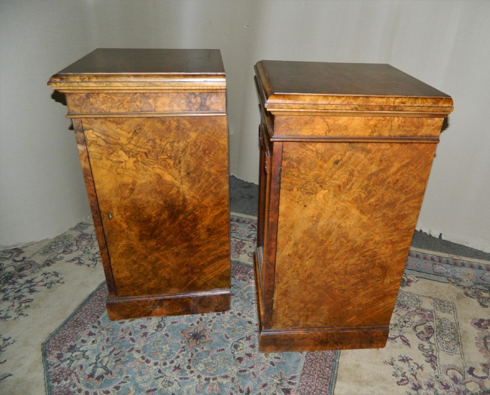 Pair of walnut bedside cabinets View VII