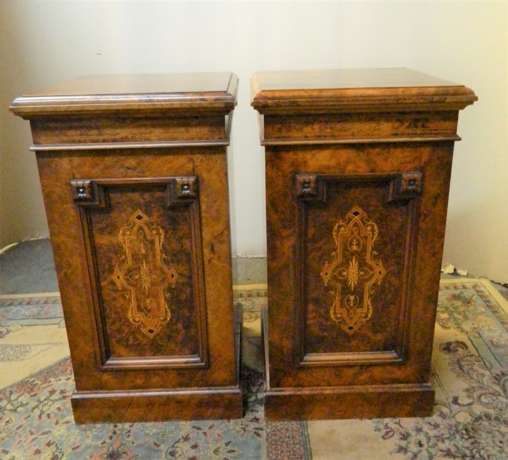Pair of walnut bedside cabinets View VIII
