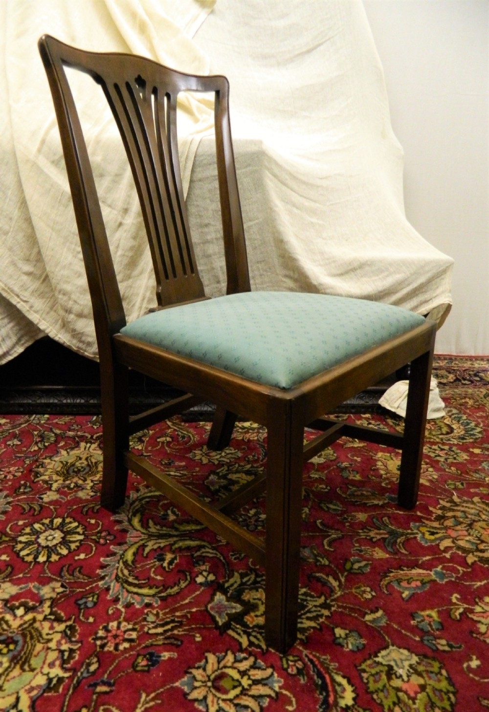 set of 10 mahogany dining chairs View III