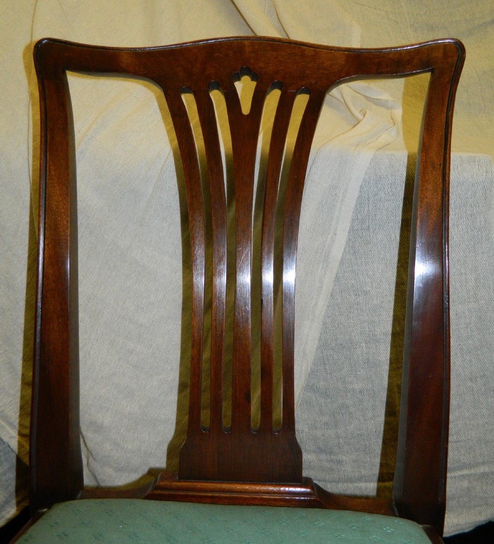 set of 10 mahogany dining chairs View IV