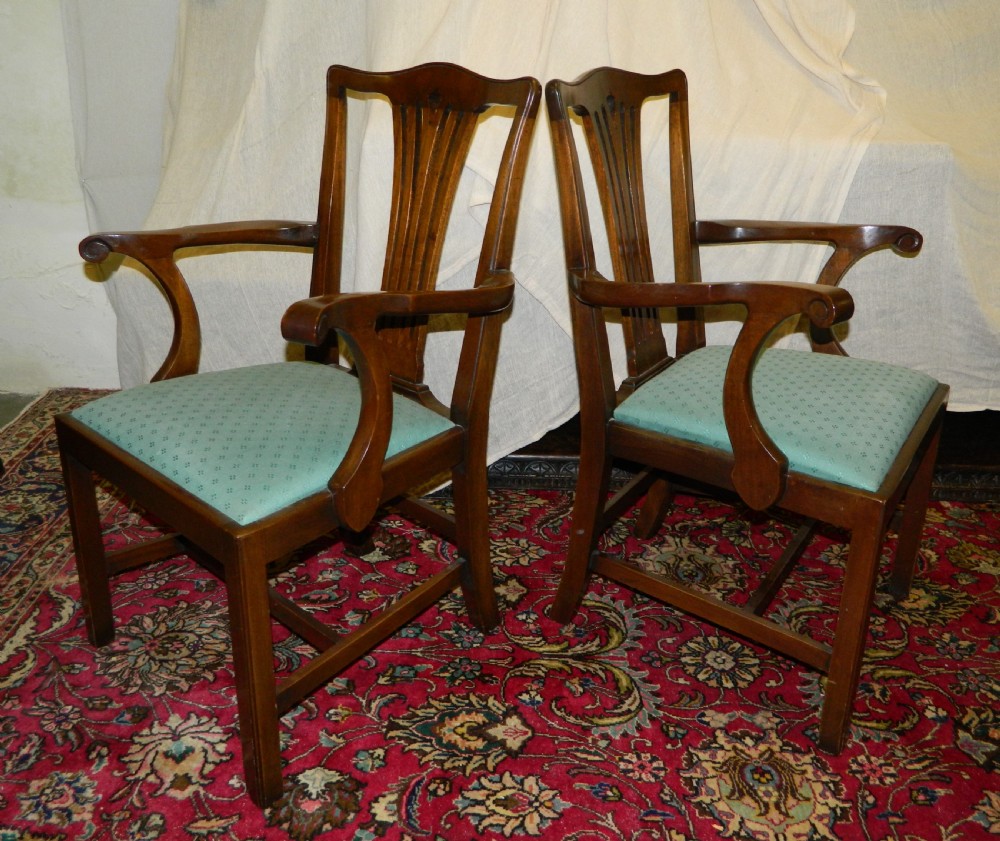 set of 10 mahogany dining chairs View VI