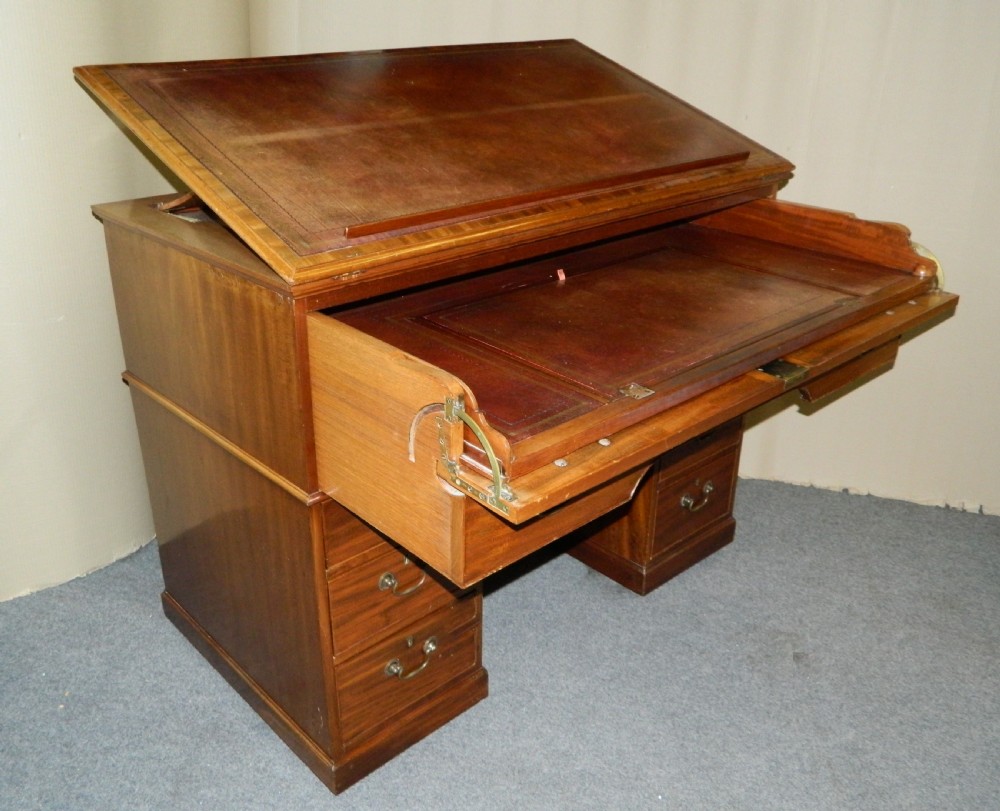 Georgian mahogany architects desk View II
