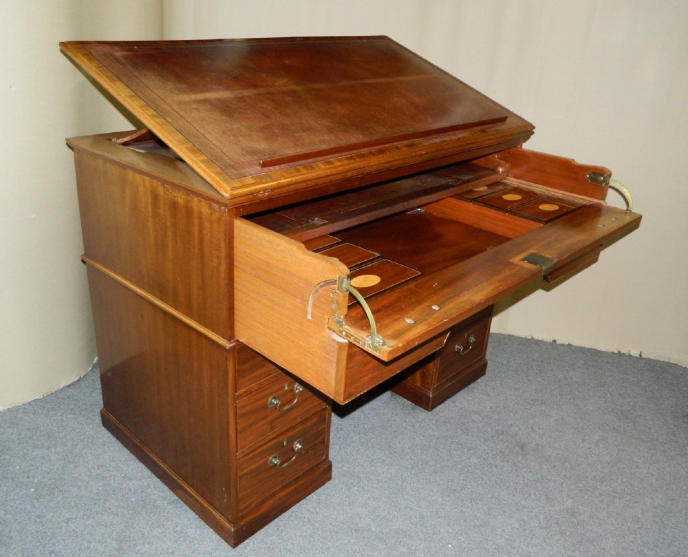 Georgian mahogany architects desk View III