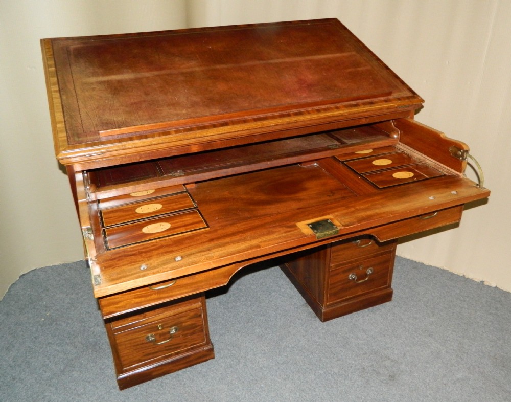 Georgian mahogany architects desk View V