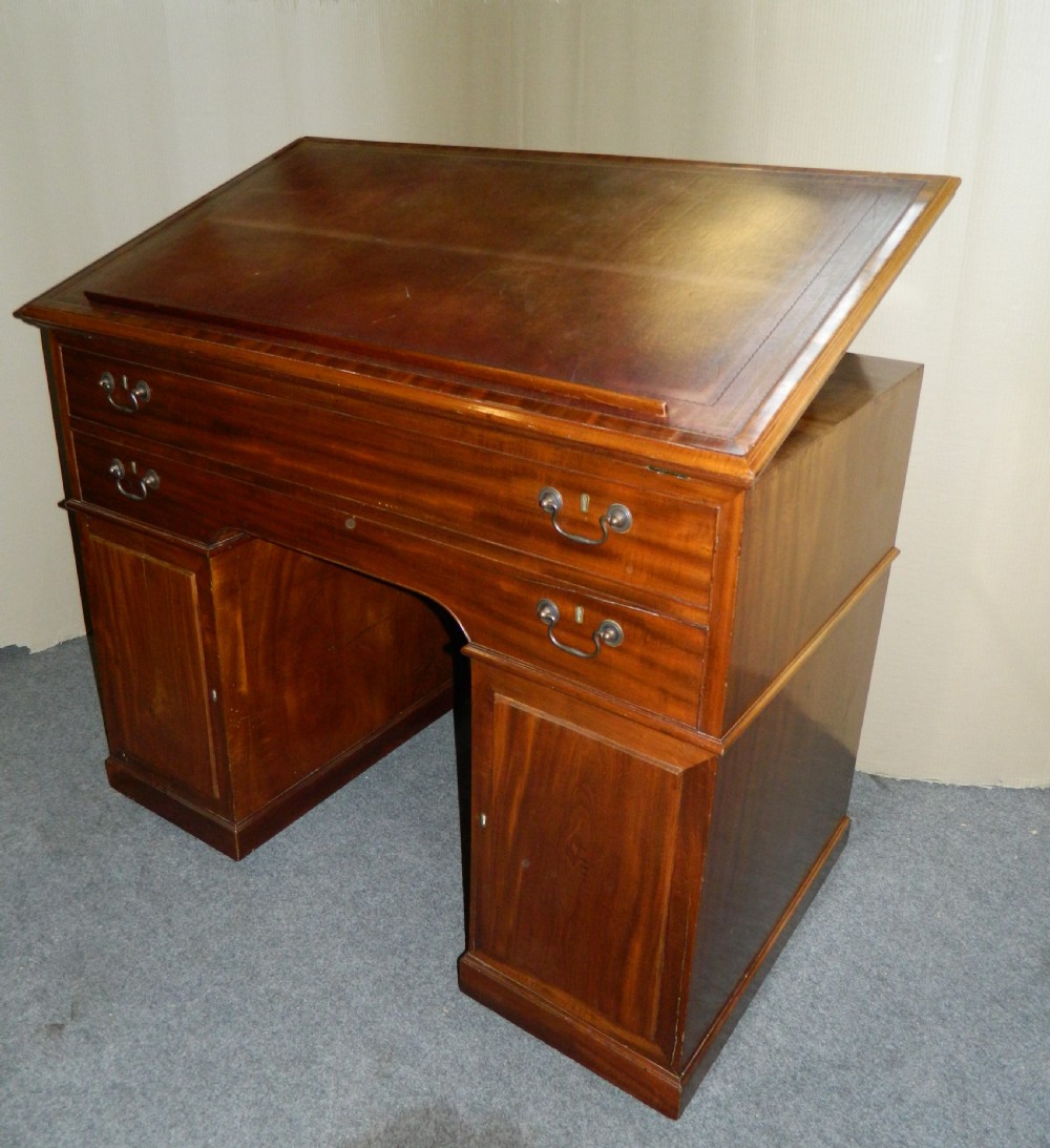 Georgian mahogany architects desk View VI