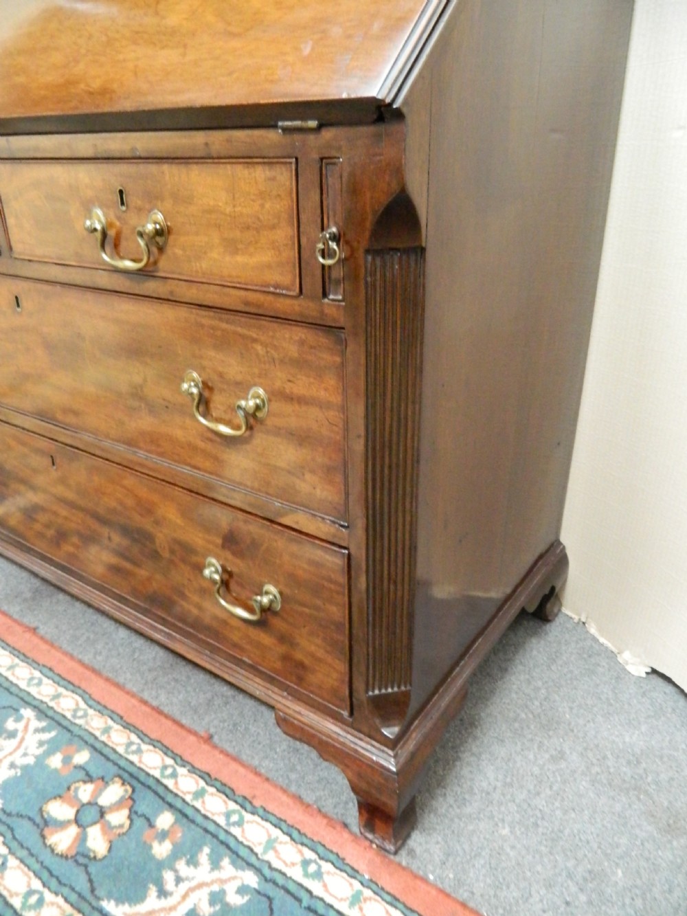 Georgian mahogany bureau View VI