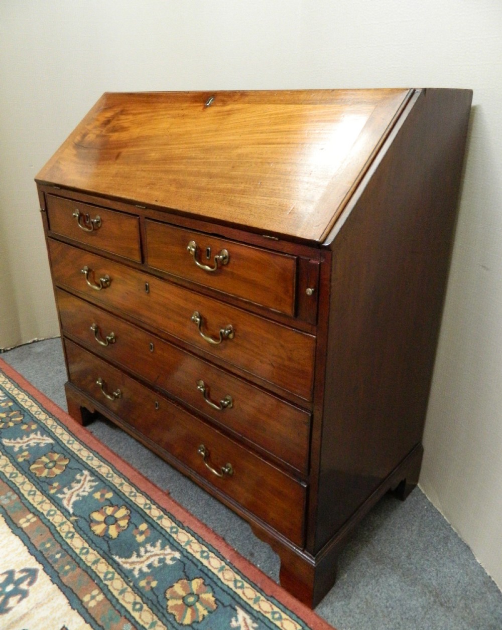 Georgian mahogany bureau View III