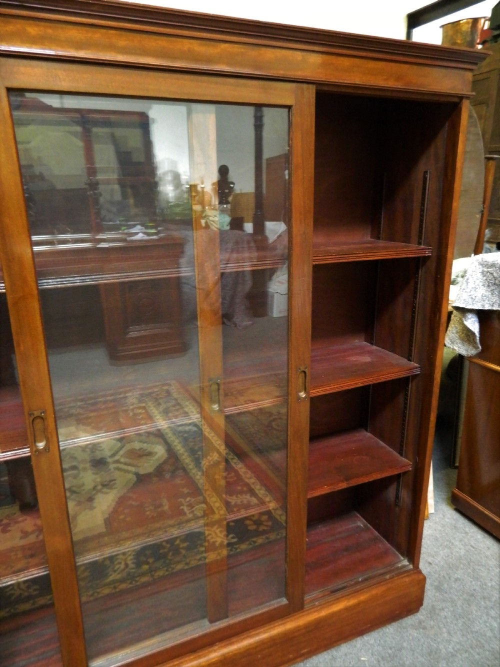 large mahogany bookcase View V