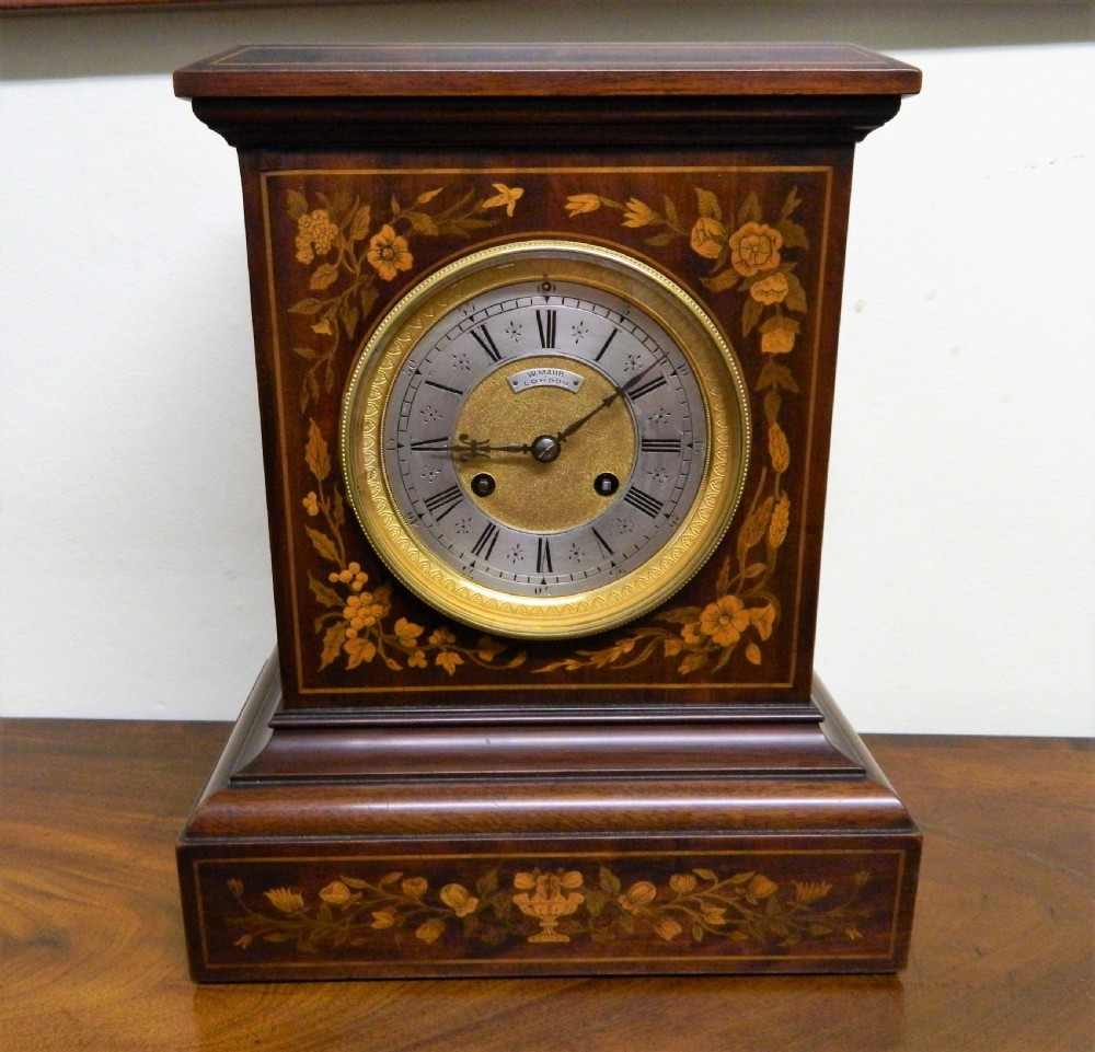  walnut marquetry mantel clock View VI