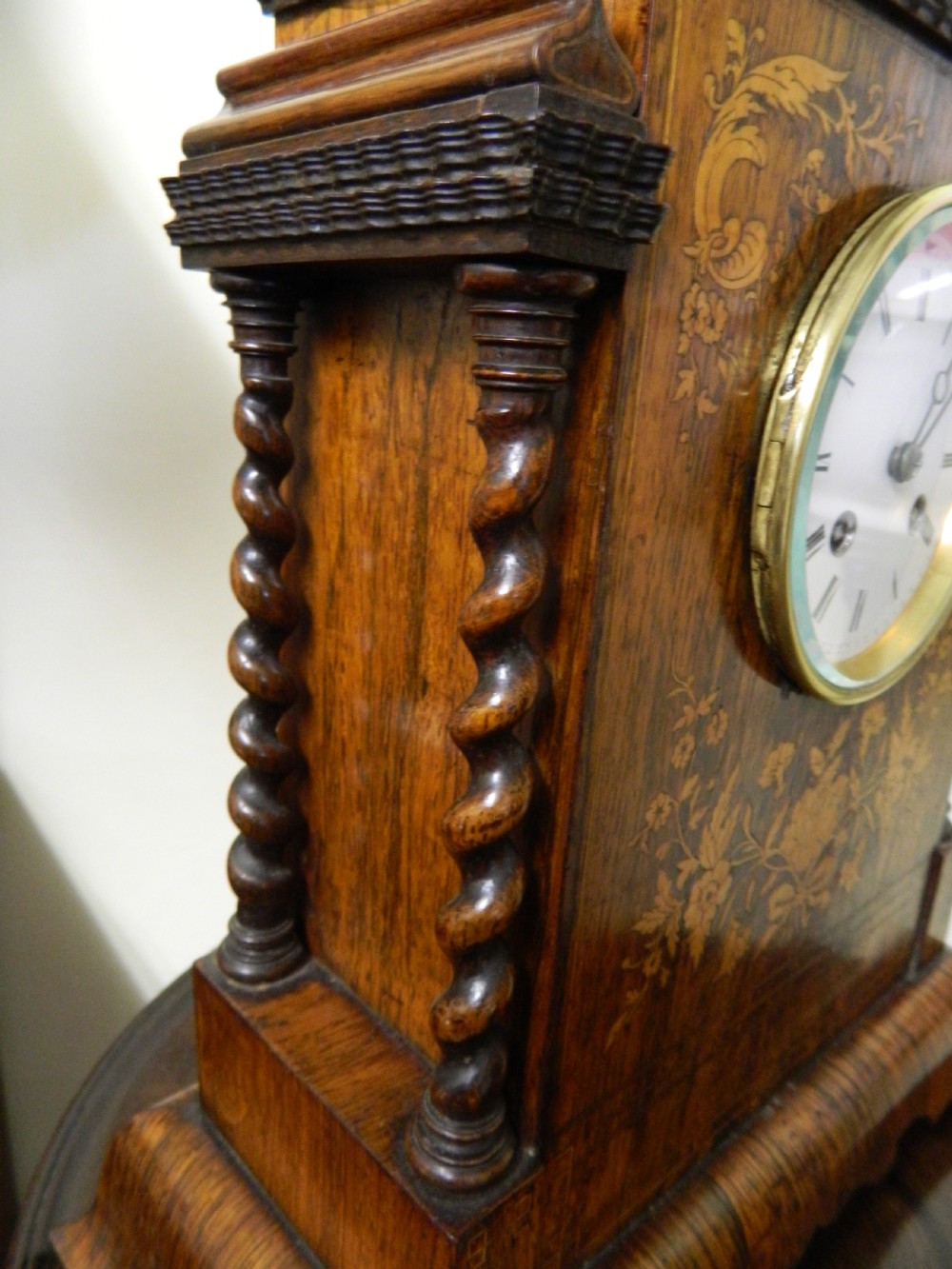 inlaid rosewood mantel / bracket clock View III