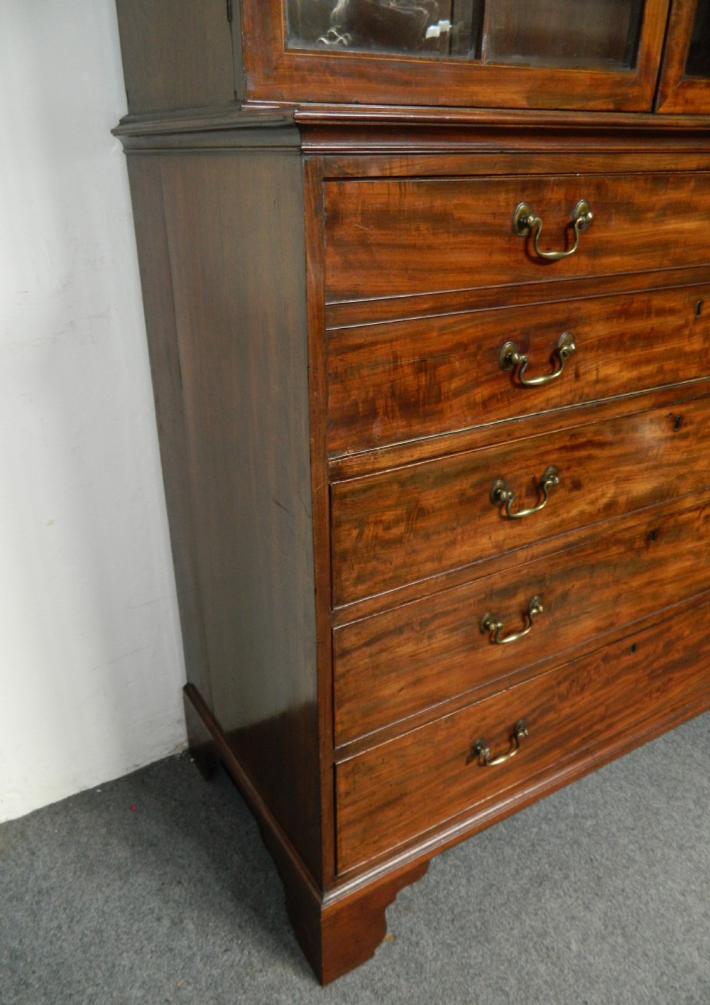 Georgian mahogany secretaire bookcase View V