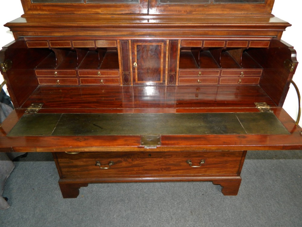 Georgian mahogany secretaire bookcase View VII