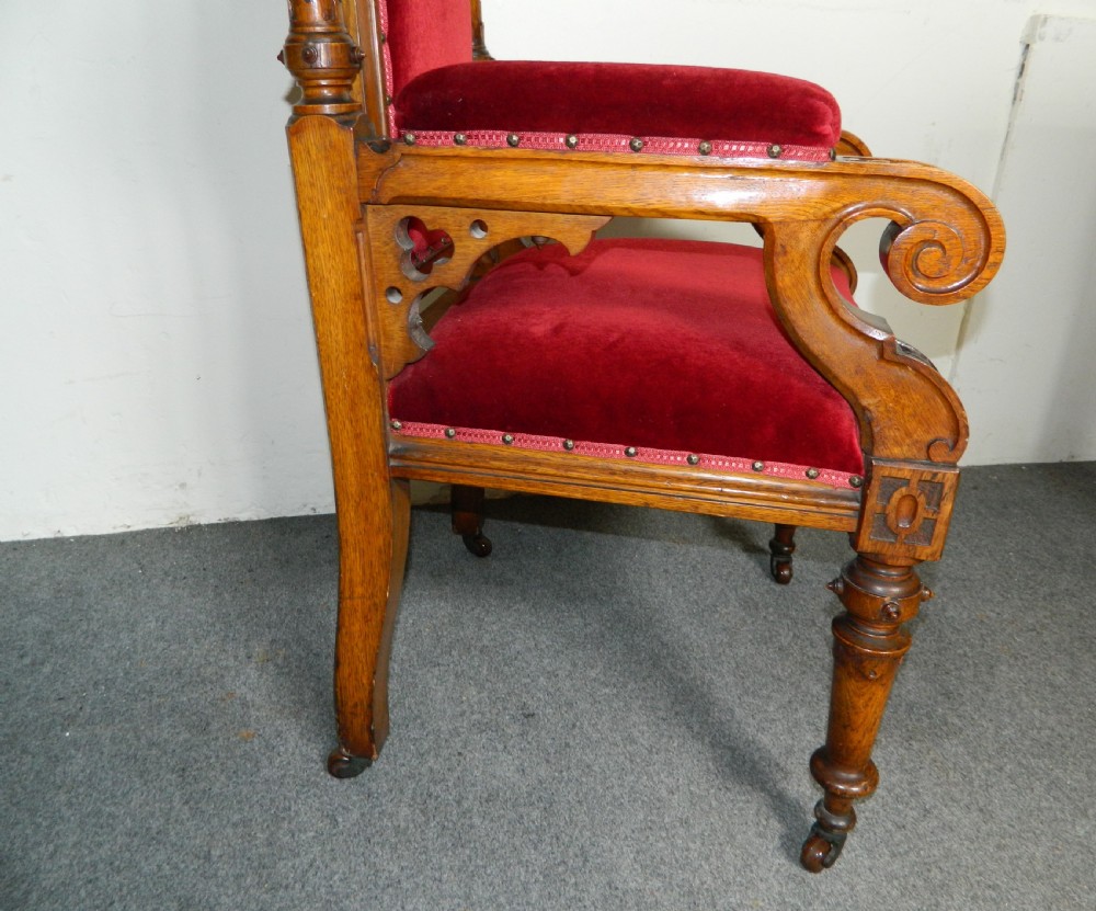 large oak hall chair View II