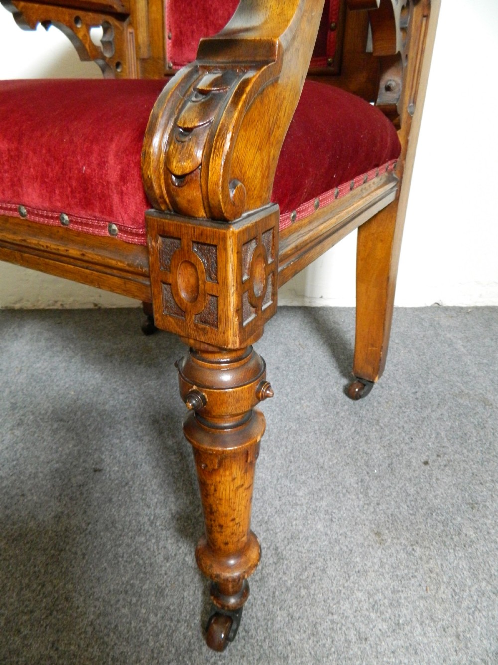 large oak hall chair View VI