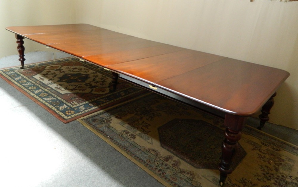 large mahogany extending dining table View III