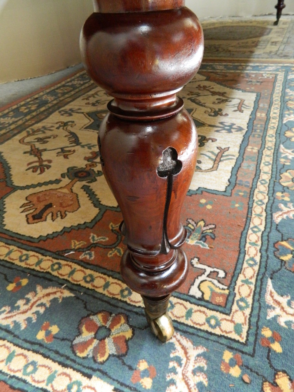 large mahogany extending dining table View V