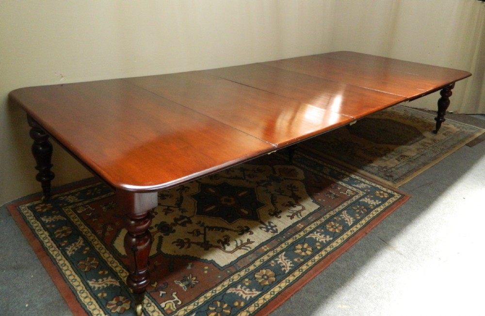 large mahogany extending dining table View VIII
