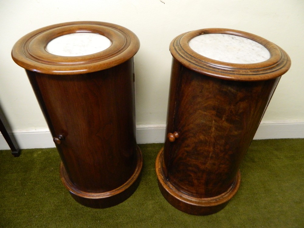 pair of mahogany bedside cabinets View VII