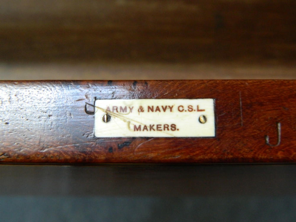 Teak military campaign chest of drawers - Army & Navy View III