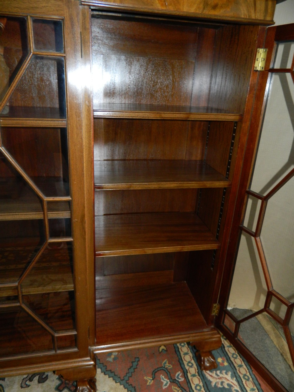 Mahogany breakfront bookcase  View VI