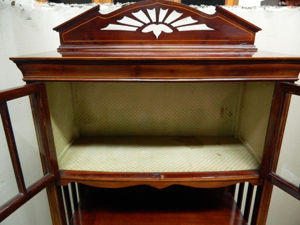 Art Nouveau mahogany cabinet bookcase View V
