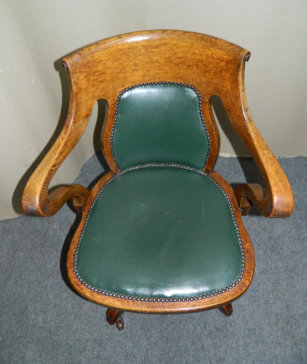 oak desk chair View VI