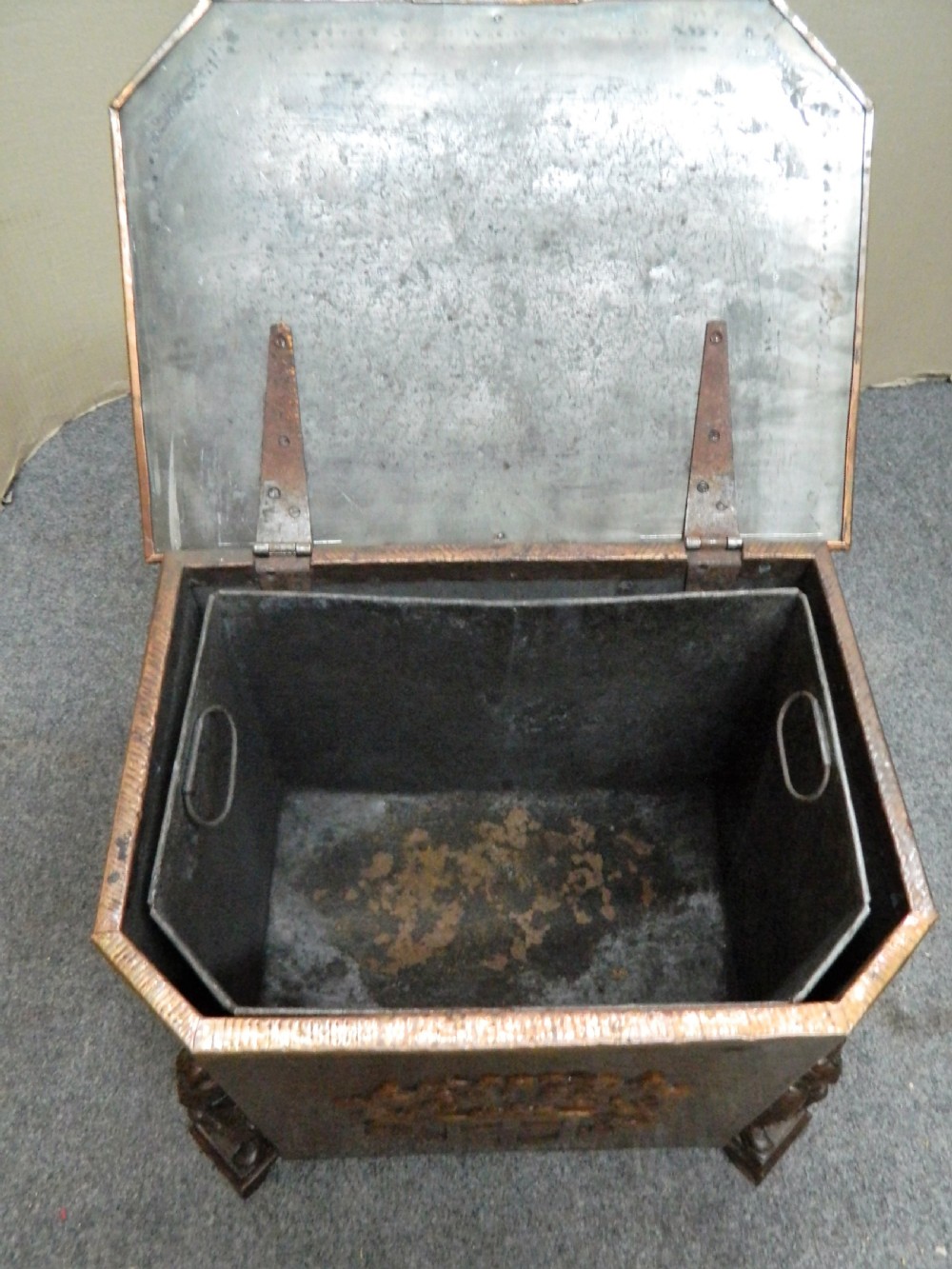 copper coal bin / log bin View IV