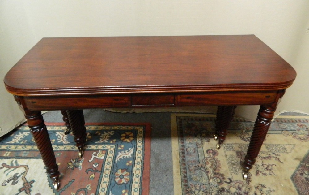 large Regency mahogany concertina action dining table  View VII