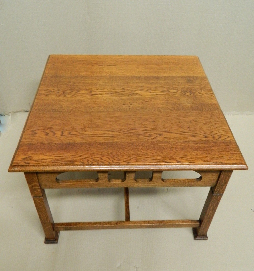 Arts & Crafts oak coffee table View II