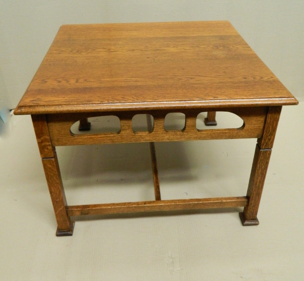 Arts & Crafts oak coffee table View III