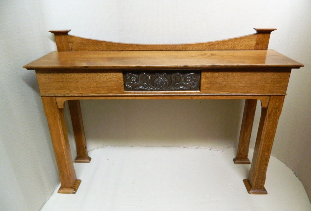 Arts & Crafts oak console table View II