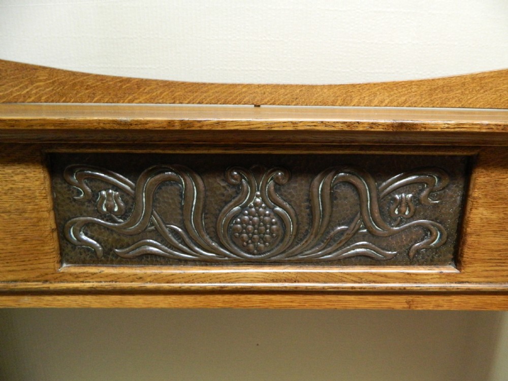 Arts & Crafts oak console table View III
