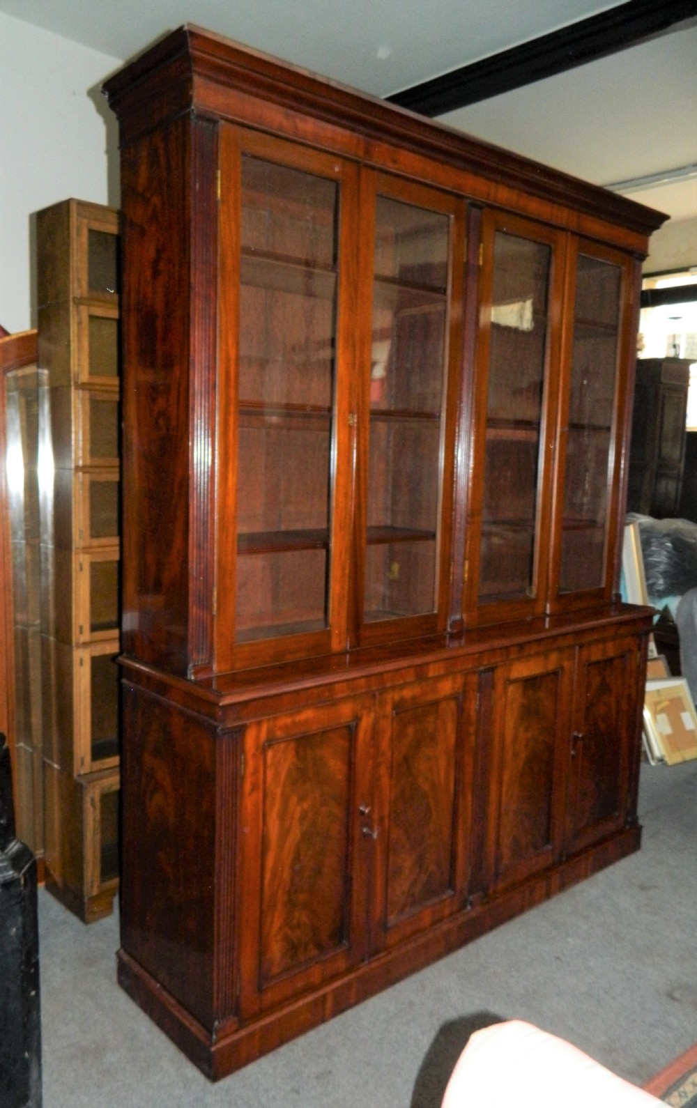 mahogany library bookcase