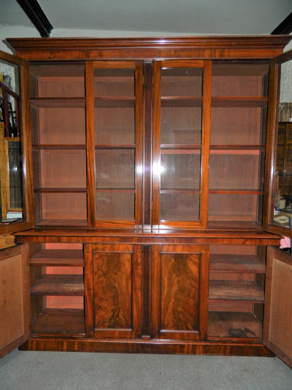 mahogany library bookcase View VII