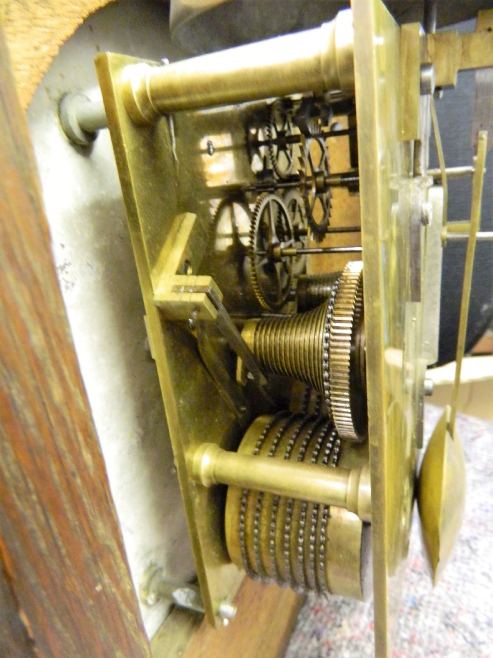 large double fusee wall clock View VI