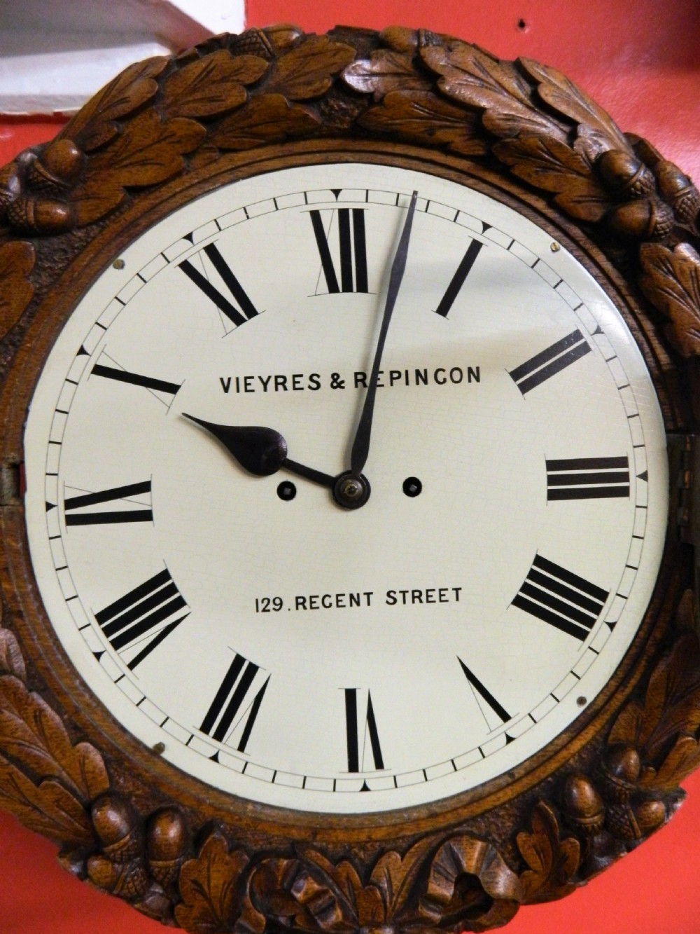 large double fusee wall clock View VII