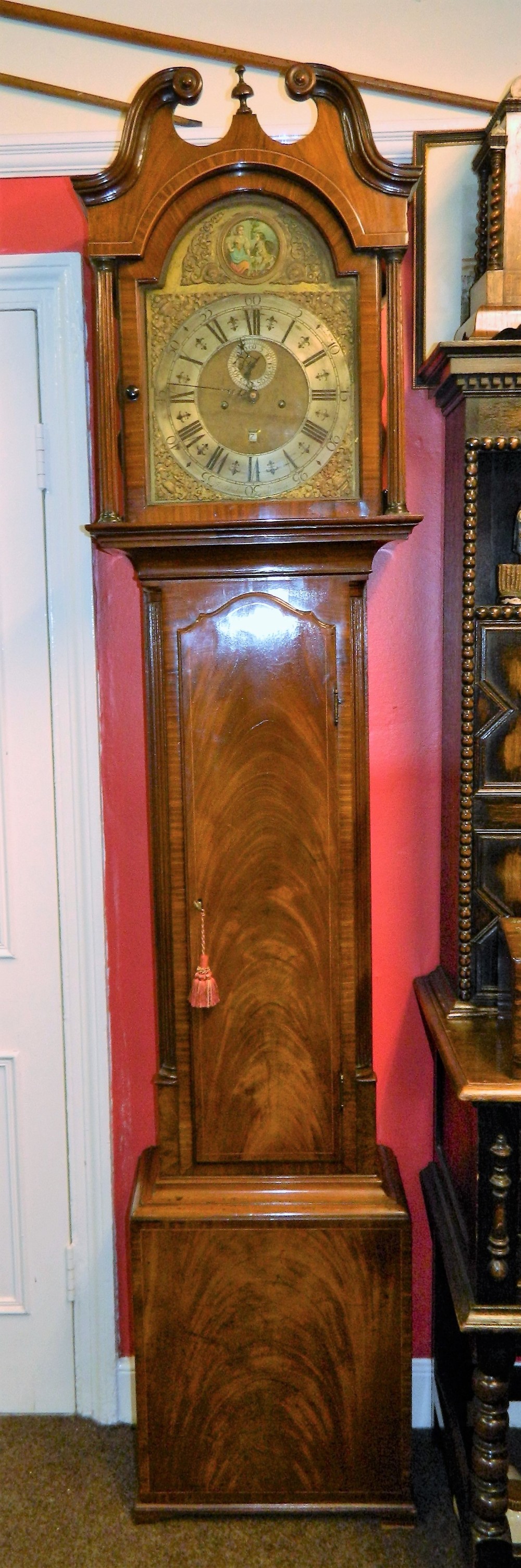 mahogany 8 day longcase grandfather clock