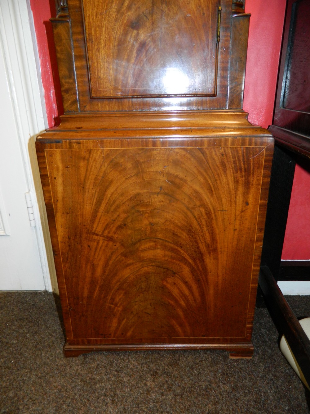 mahogany 8 day longcase grandfather clock View VIII