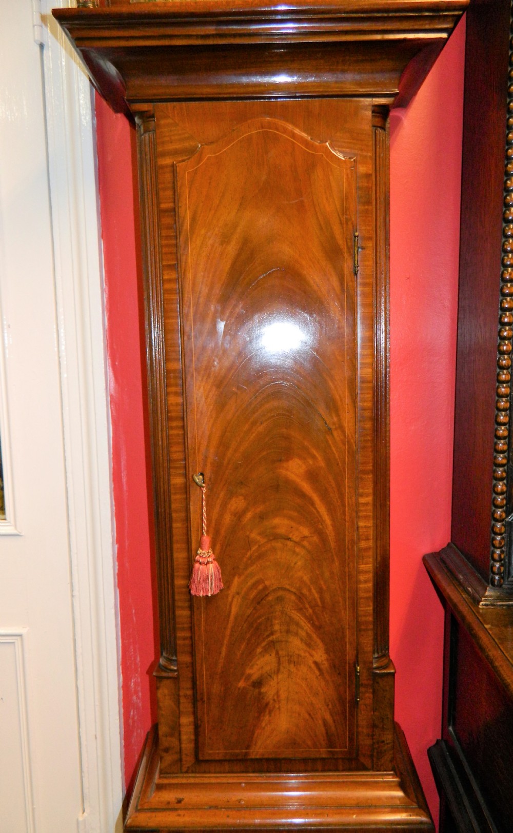 mahogany 8 day longcase grandfather clock View IX