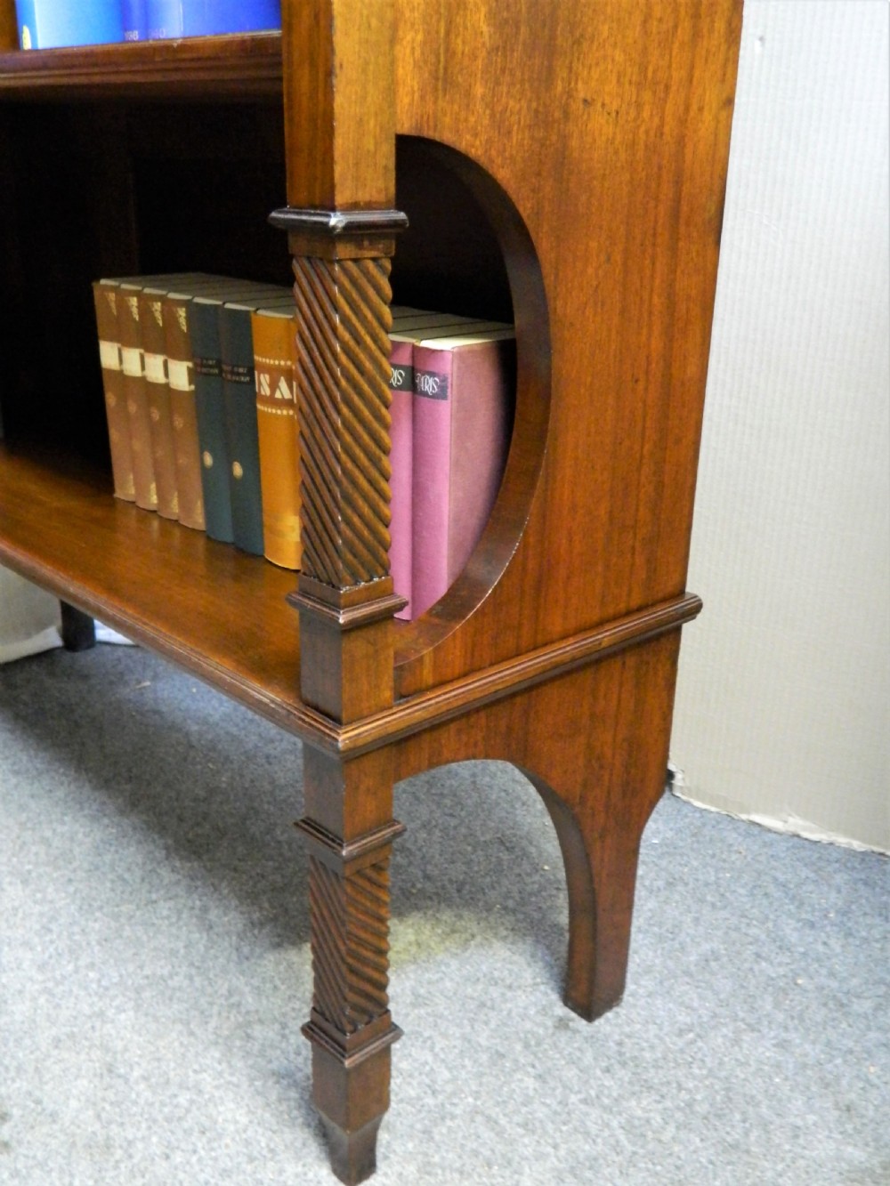 mahogany corner bookcase View IV