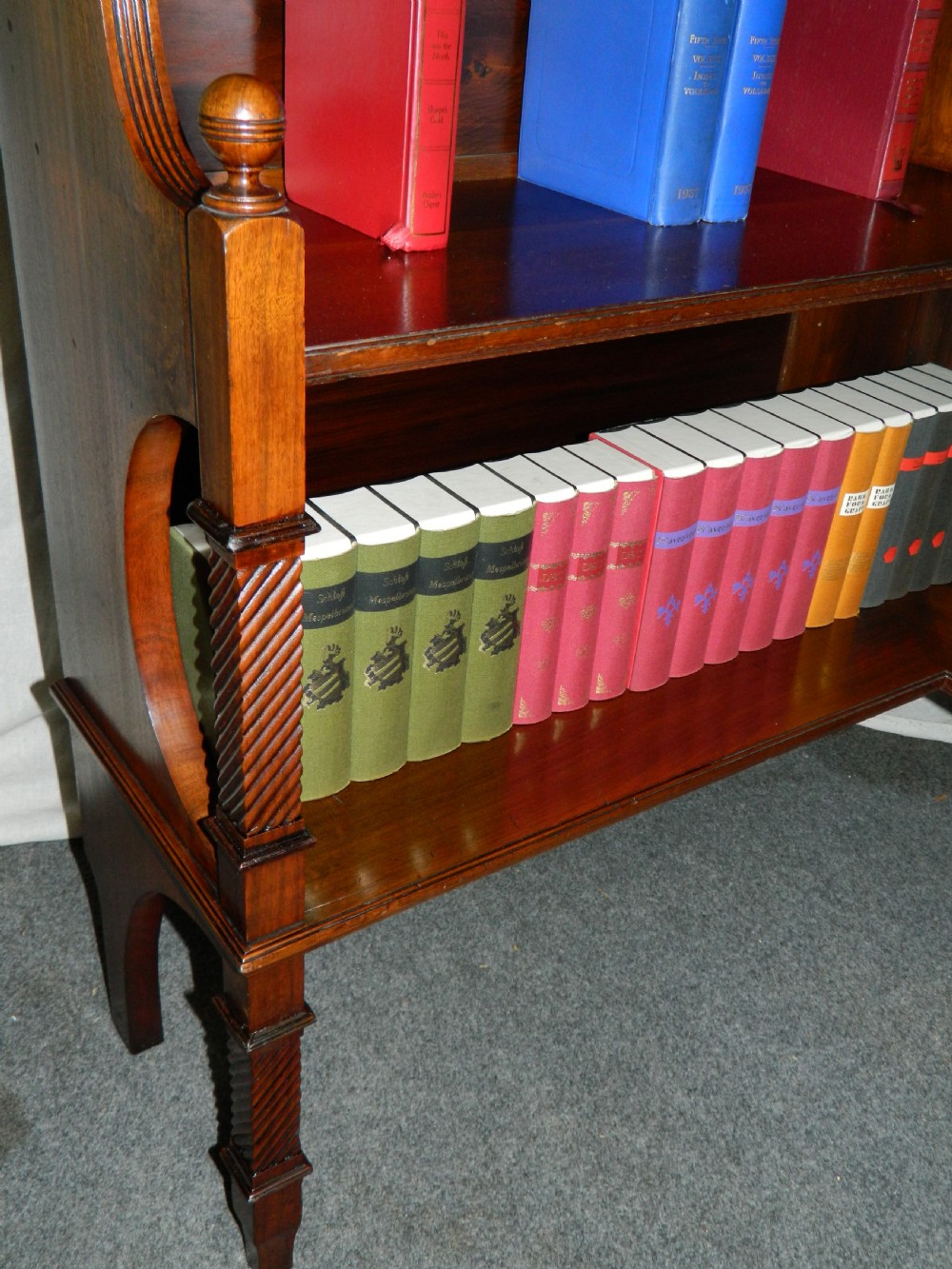 mahogany corner bookcase View V