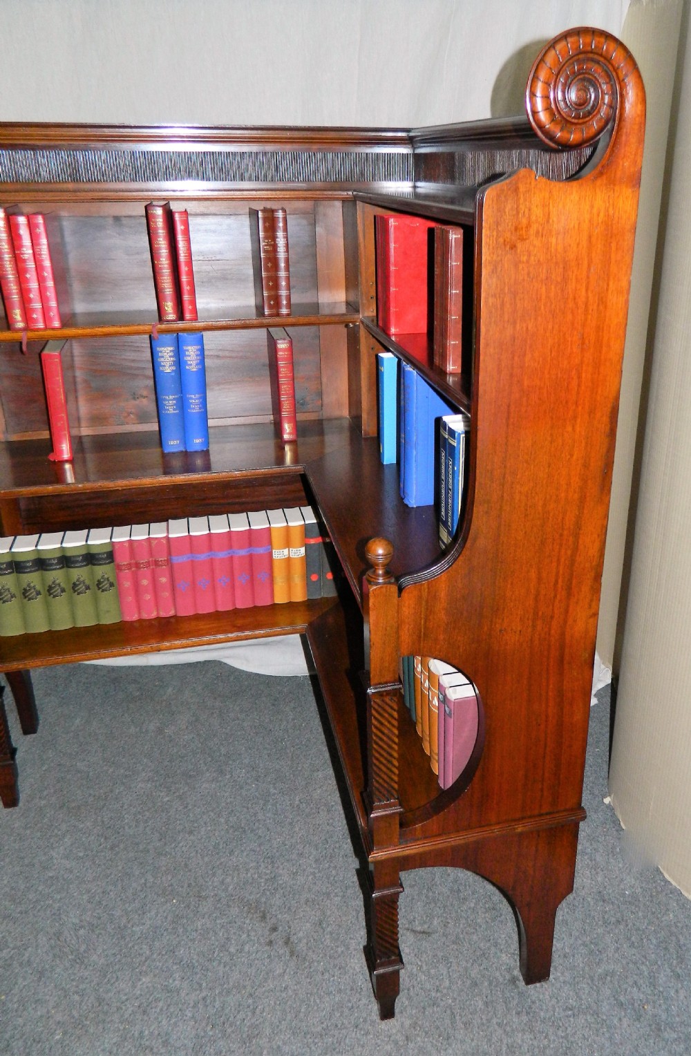 mahogany corner bookcase View VII