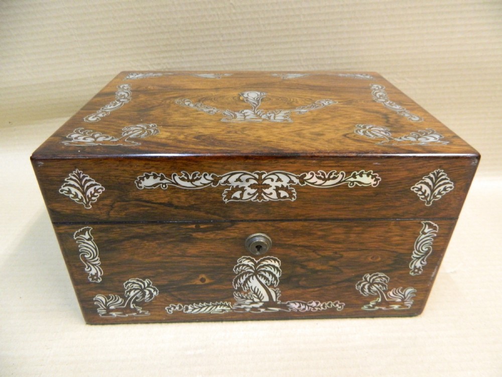 brass inlaid decanter box View II