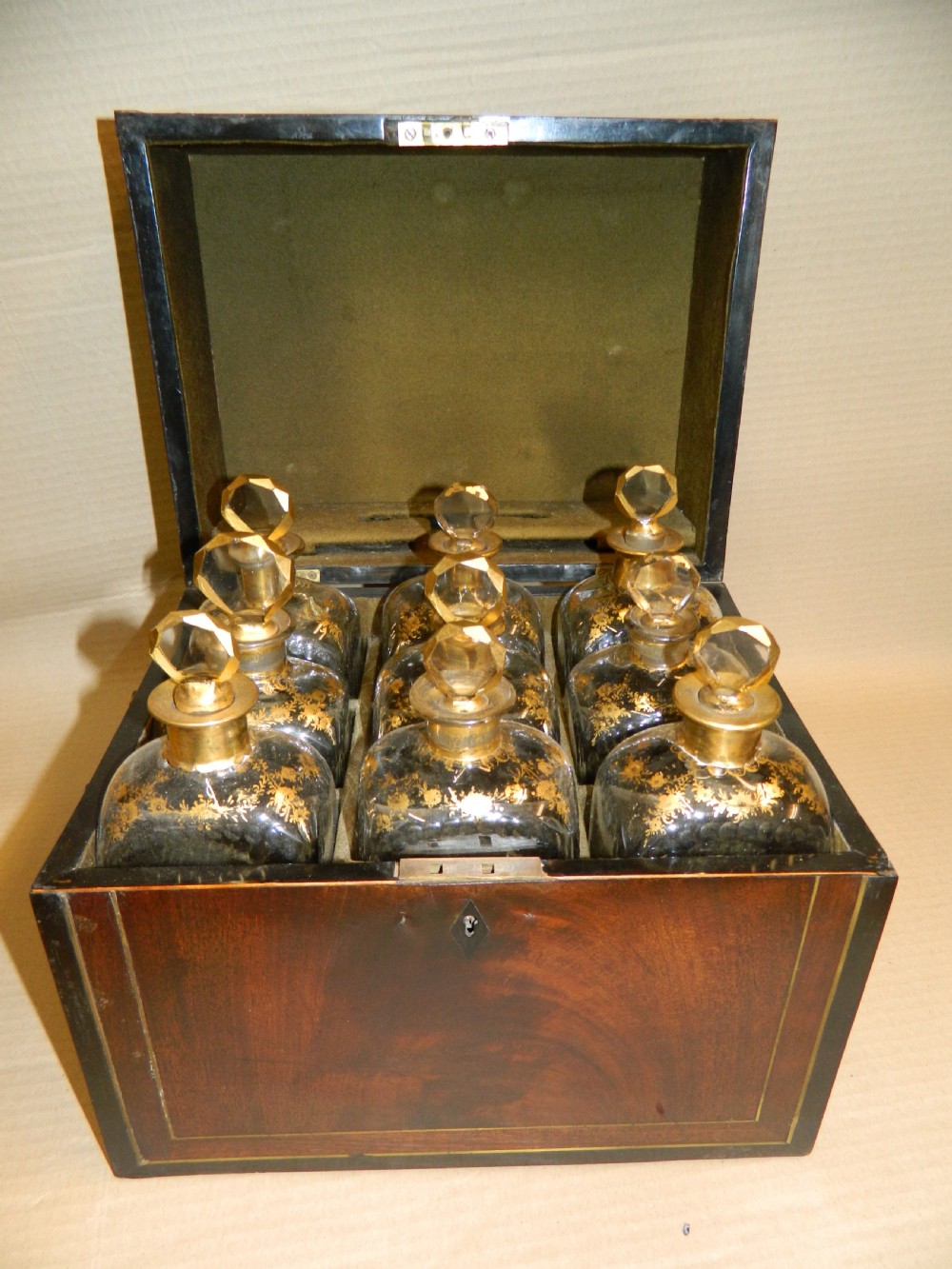 brass inlaid decanter box View III