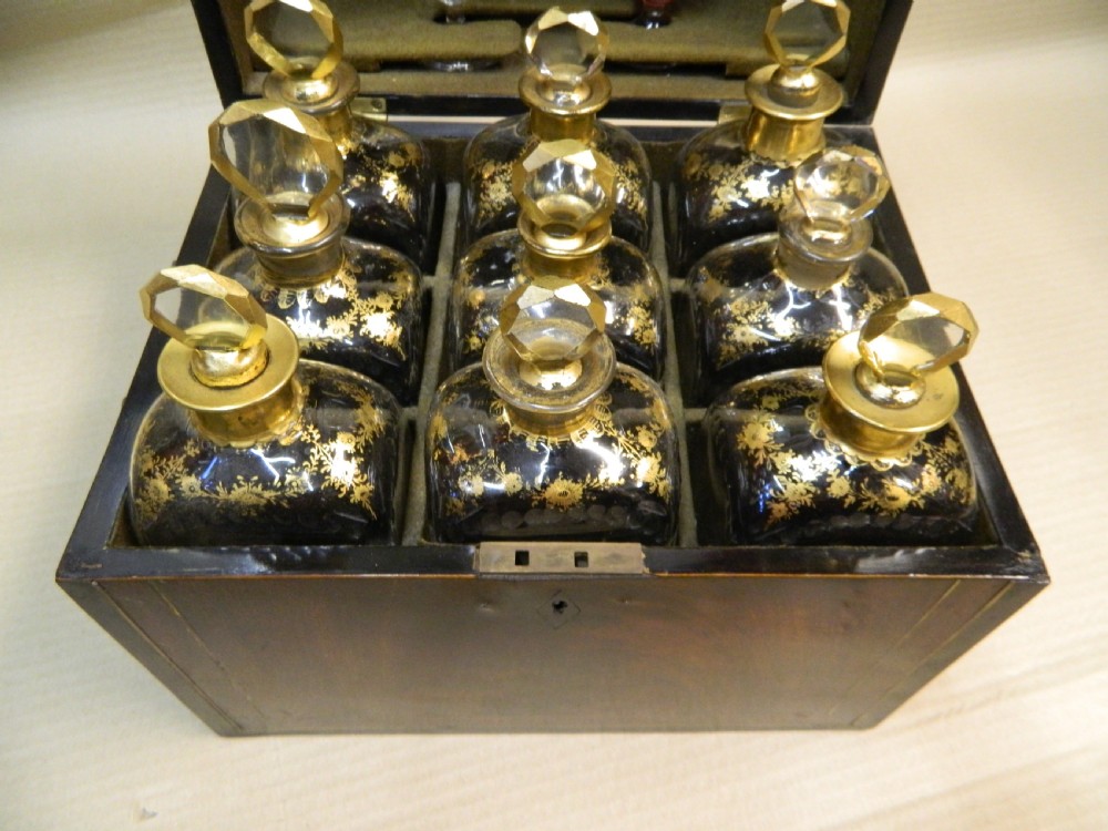 brass inlaid decanter box View X