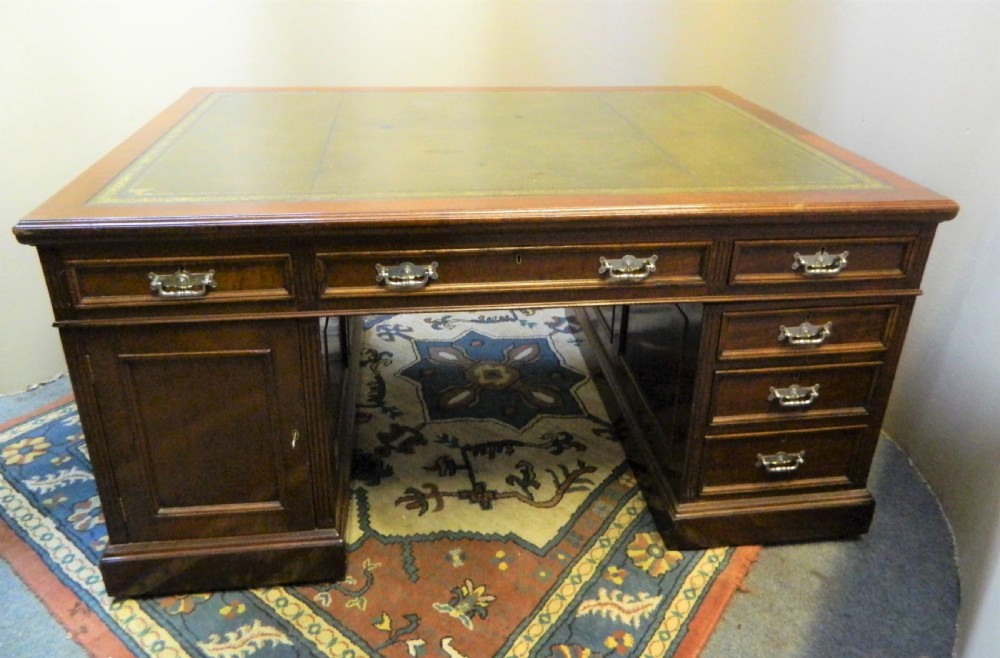 Mahogany partners desk - Maple & Co