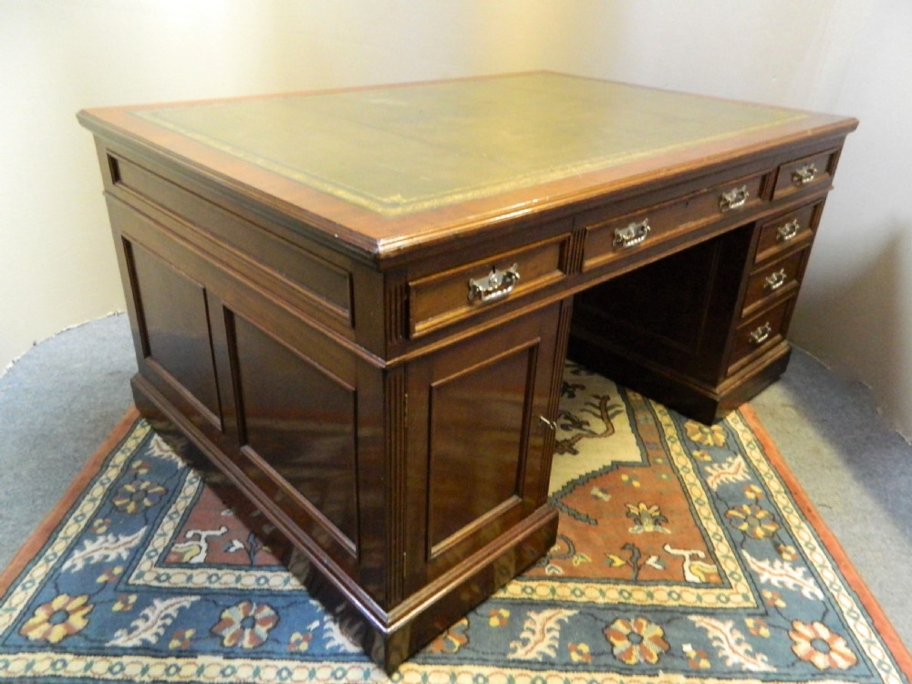 Mahogany partners desk - Maple & Co View II