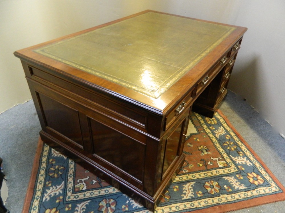 Mahogany partners desk - Maple & Co View III