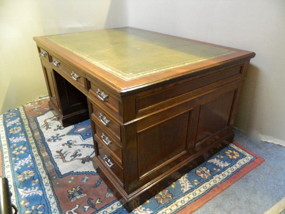 Mahogany partners desk - Maple & Co View V