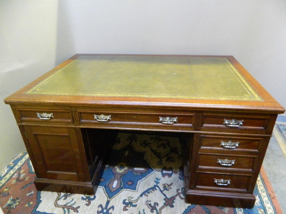 Mahogany partners desk - Maple & Co View VI